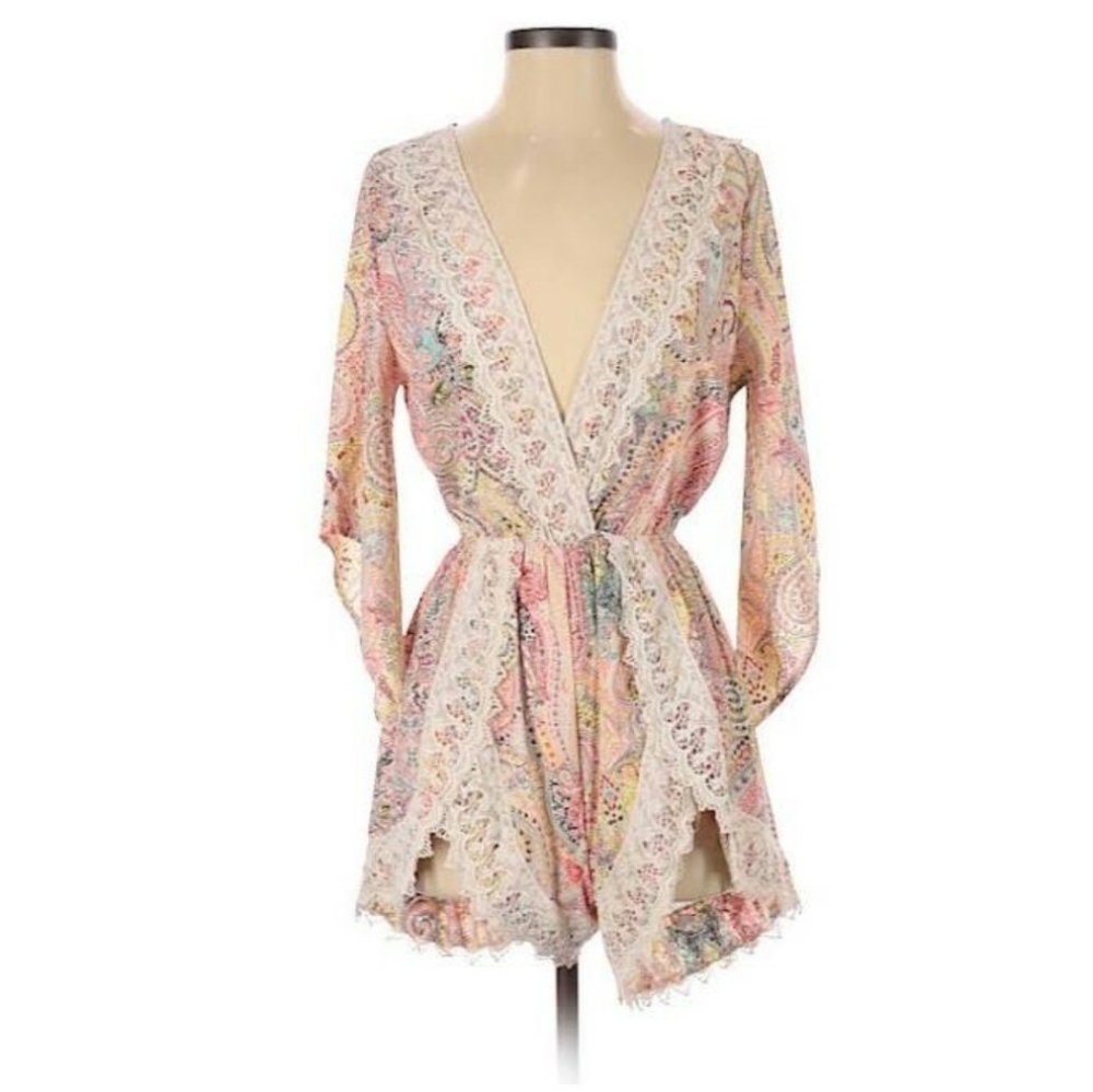 Paisley Lace Detail Romper